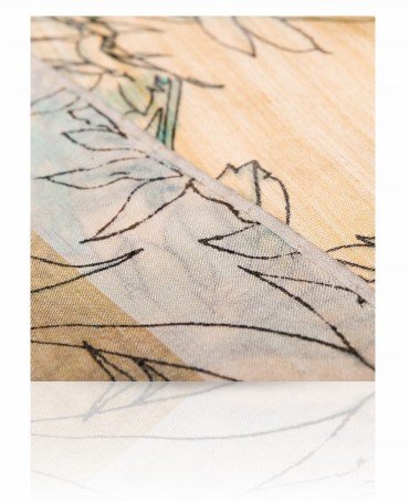 Палантин Женский SN-CRANE/WHITE.SKY